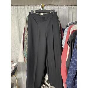 ISAAC MIZRAHI SUBLIME STRETCH PONTE WIDE LEG PANTS BLACK XSP